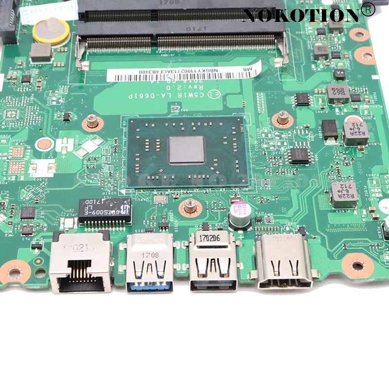 Материнская плата NOKOTION C5W1R LA D661P NBGKY11002 NB.GKY11.002 для acer aspire ES1 523 ноутбука|Материнские