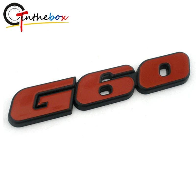 Gtinthebox 1 шт. 3D красный G60 сзади авто значок эмблема АБС для VW Golf POLO Corrado CADDY MK2