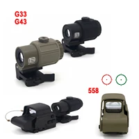 g43 g33 tactical sight for 558 sight 3x magnifier scope with switch to side quick detachable qd mount for hunting apply red dot