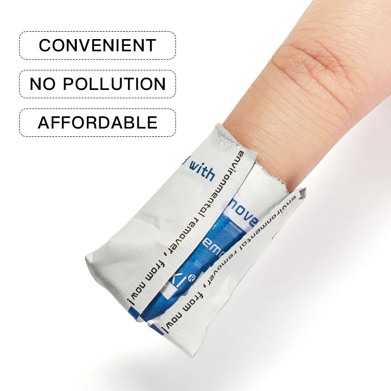 Четыре лилии УФ замачивающиеся гелевые накладки для снятия лака влажная бумага