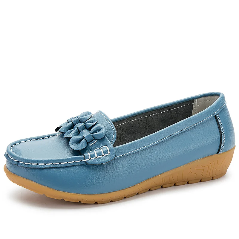 Обувь на плоской подошве Женские лоферы с бантом Повседневная обувь из