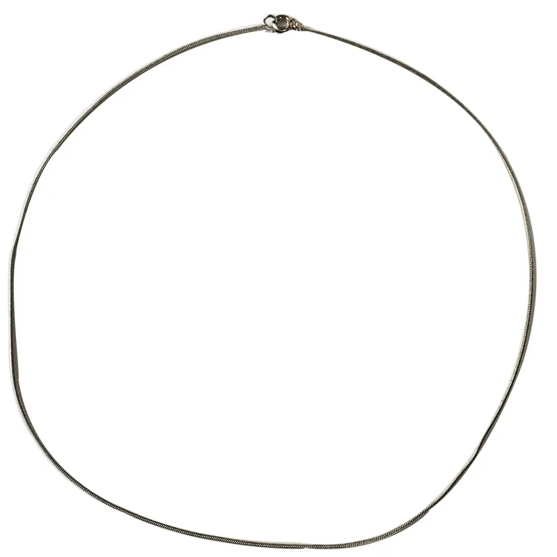 

Minimalist Silver Color Snake Chain Necklace for Women Girl Ultra Thin Round Choker Necklace Stainless Steel Valentines Gift
