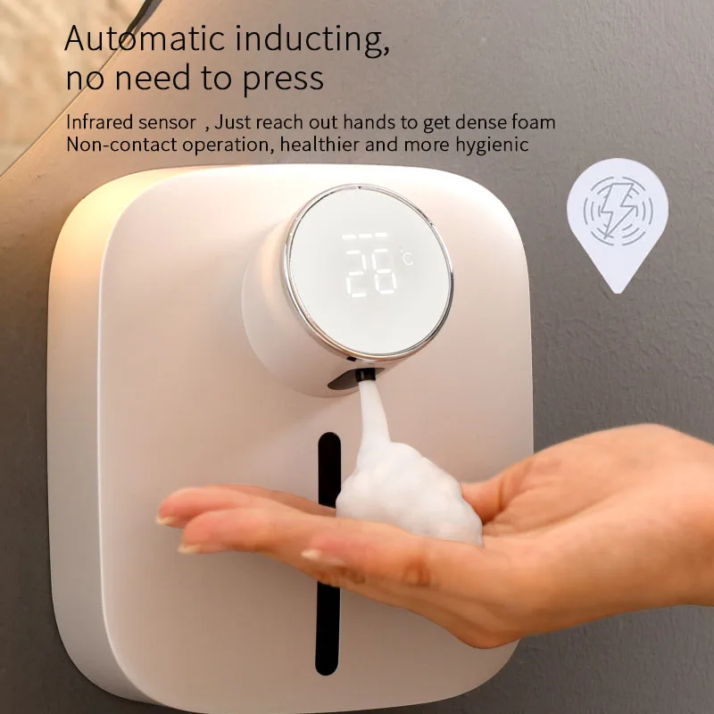 

Auto Soap Foam Dispenser Xiaomi Rechargeable with Temperature Display Touchless Sensor Smart Hand Sanitizer Machine for Bathroom