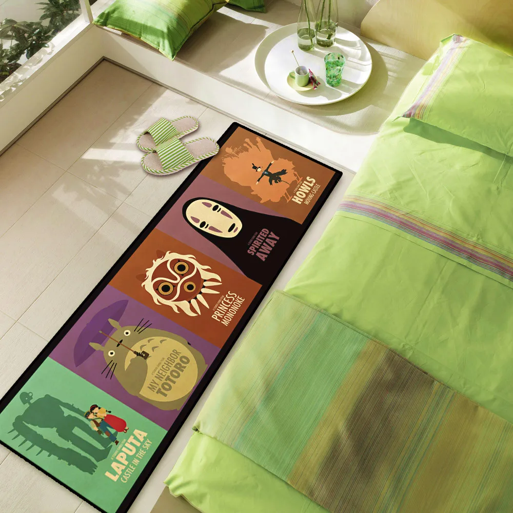 Половик с изображением Тоторо из аниме длинный коврик для кухни нескользящий |