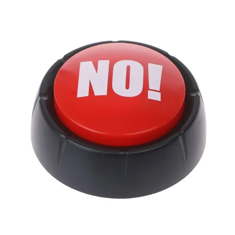 

40JC Novelty Big Red NO Button No Sound Button Desktop Sound Toy Great For Parents Co-Workers Gag Joke