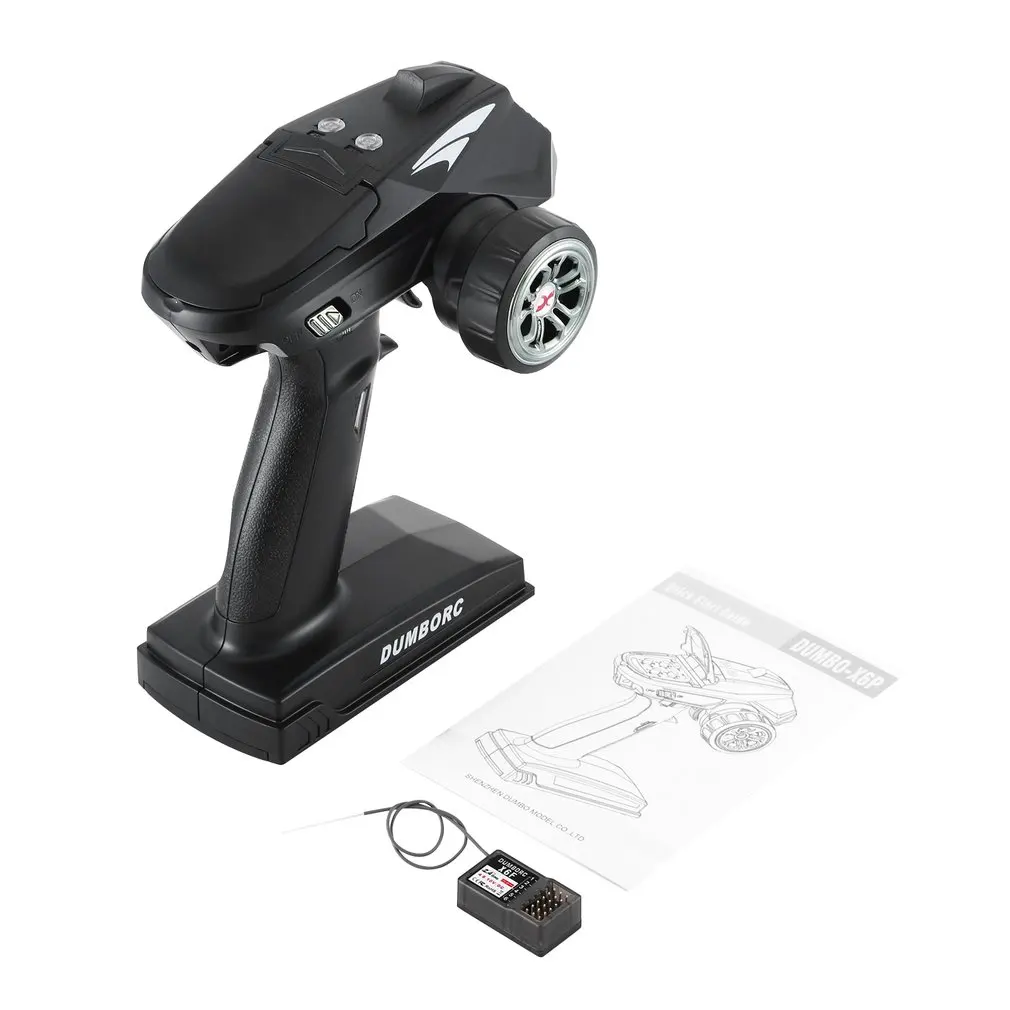 

Передатчик пельborc X6P 2,4G 6CH со светодиодным приемником для 1/10 1/8 Axial SCX10 D90 лодка с дистанционным управлением