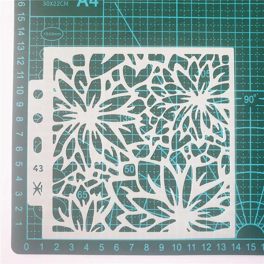 13*14 см цветок шаблон для наклеивания вырезок спрей пластичной прессформы щит