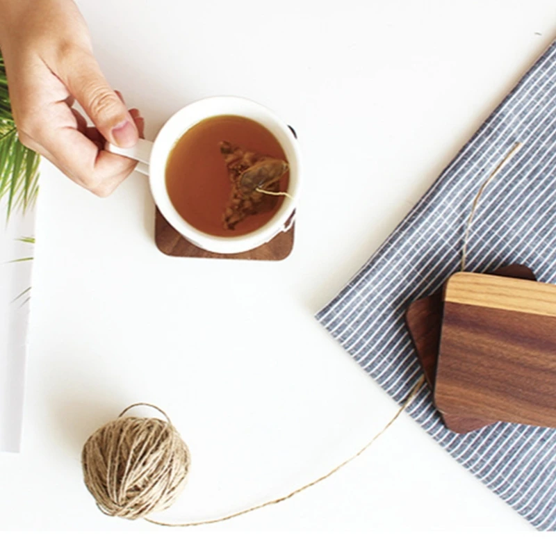 

Wood Coasters for Drinks Pad Wooden Coaster Square Shape Wood Insulation Cup Mat T21C