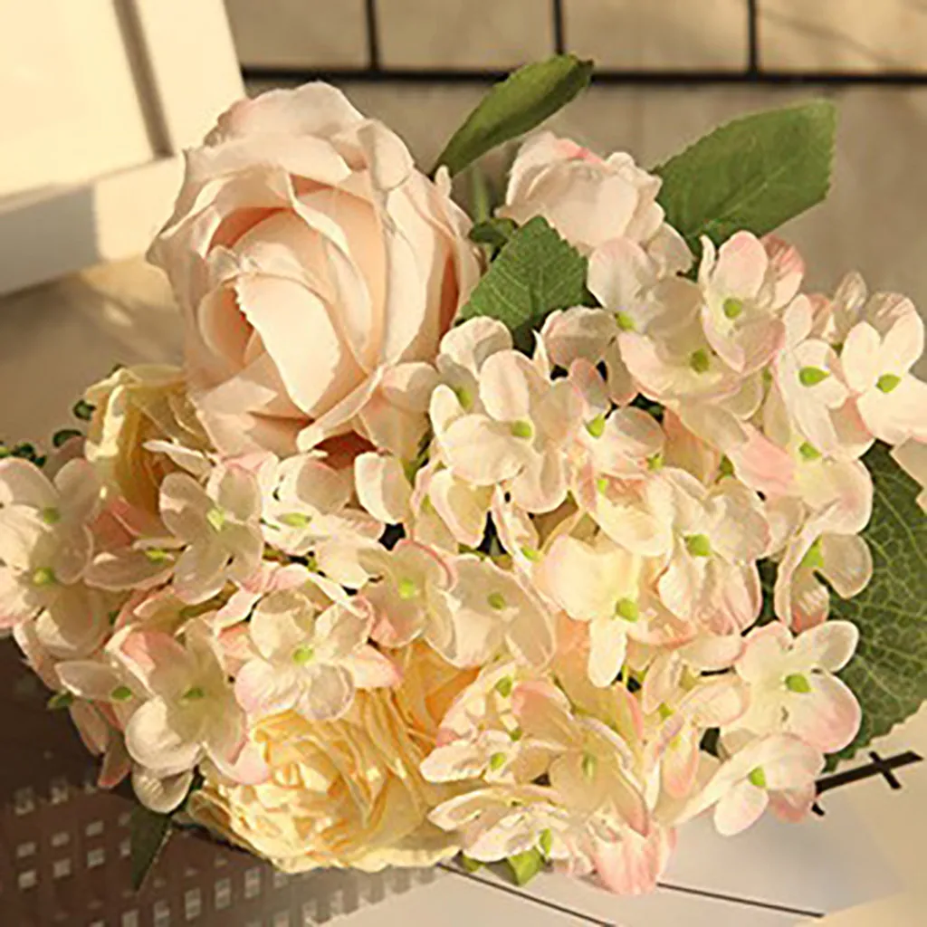 Искусственные цветы пионы розы искусственные свадебный букет украшение для дома