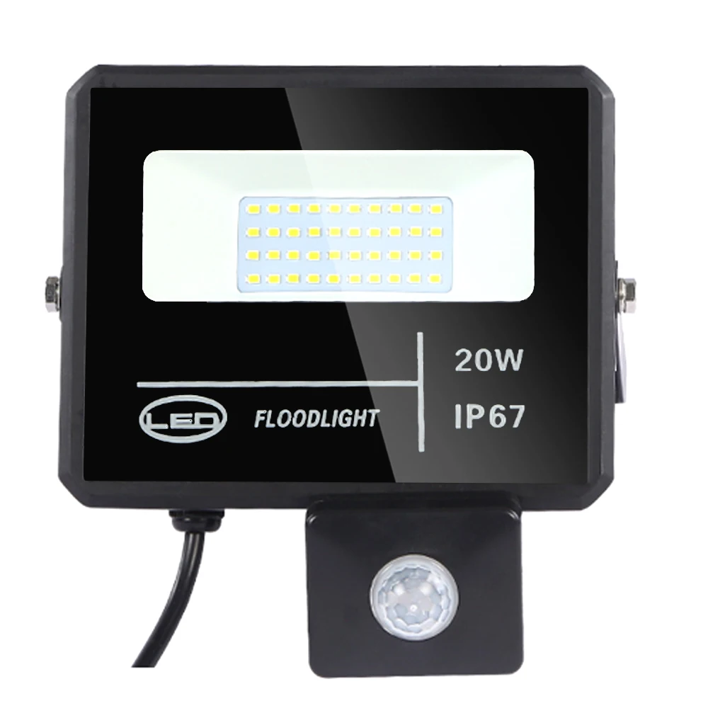 Светодиодный прожектор 20W30W 50W с датчиком движения наружный строительные огни