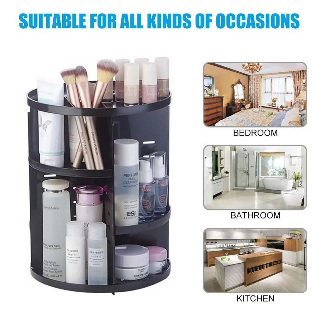 Вращающийся на 360 градусов Органайзер для макияжа держатель кистей ювелирный