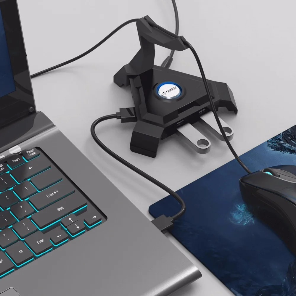 ORICO 4 порта USB2.0 концентратор супер скорость USB зарядное устройство мышь кабель
