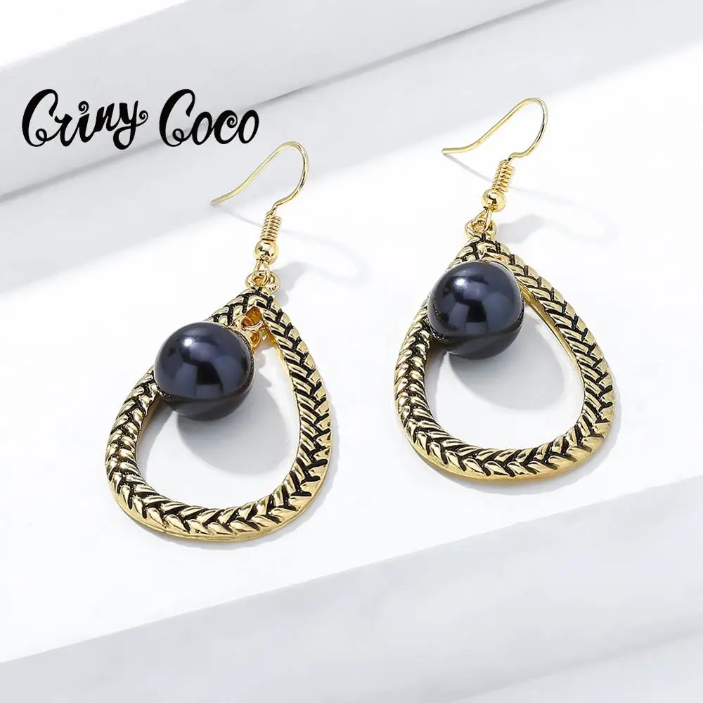 Серьги-капельки женские Cring Coco летние классические большие геометрический