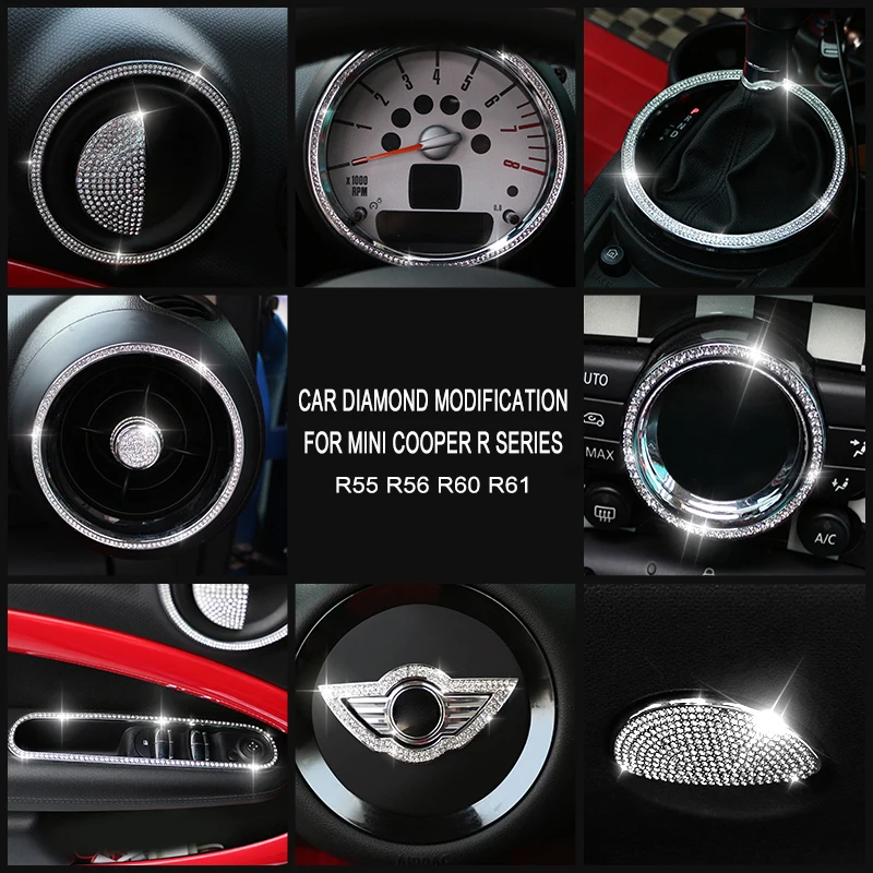 

Car Interior Decoration Shell Steering Wheel Gearshift Outlet Cover Trim Sticker Auto Accessries For Mini Cooper R55 R56 R60 R61