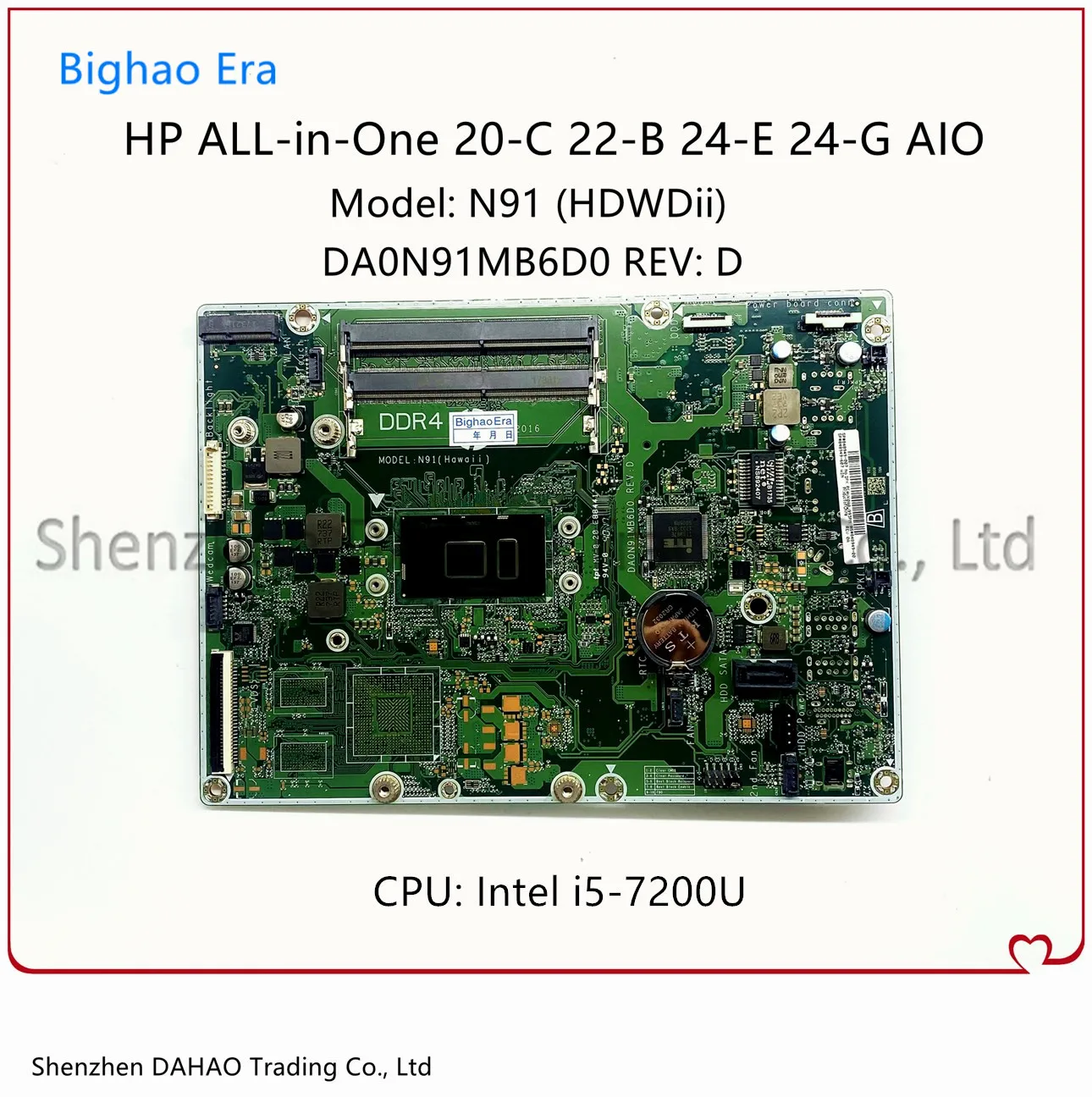 

Для HP все-в-одном 20-C 22-B 24-E 24-G материнская плата AIO с процессором i5-7200U DA0N91MB6D0 848949-001 848949-008 848949-608 100% Протестировано