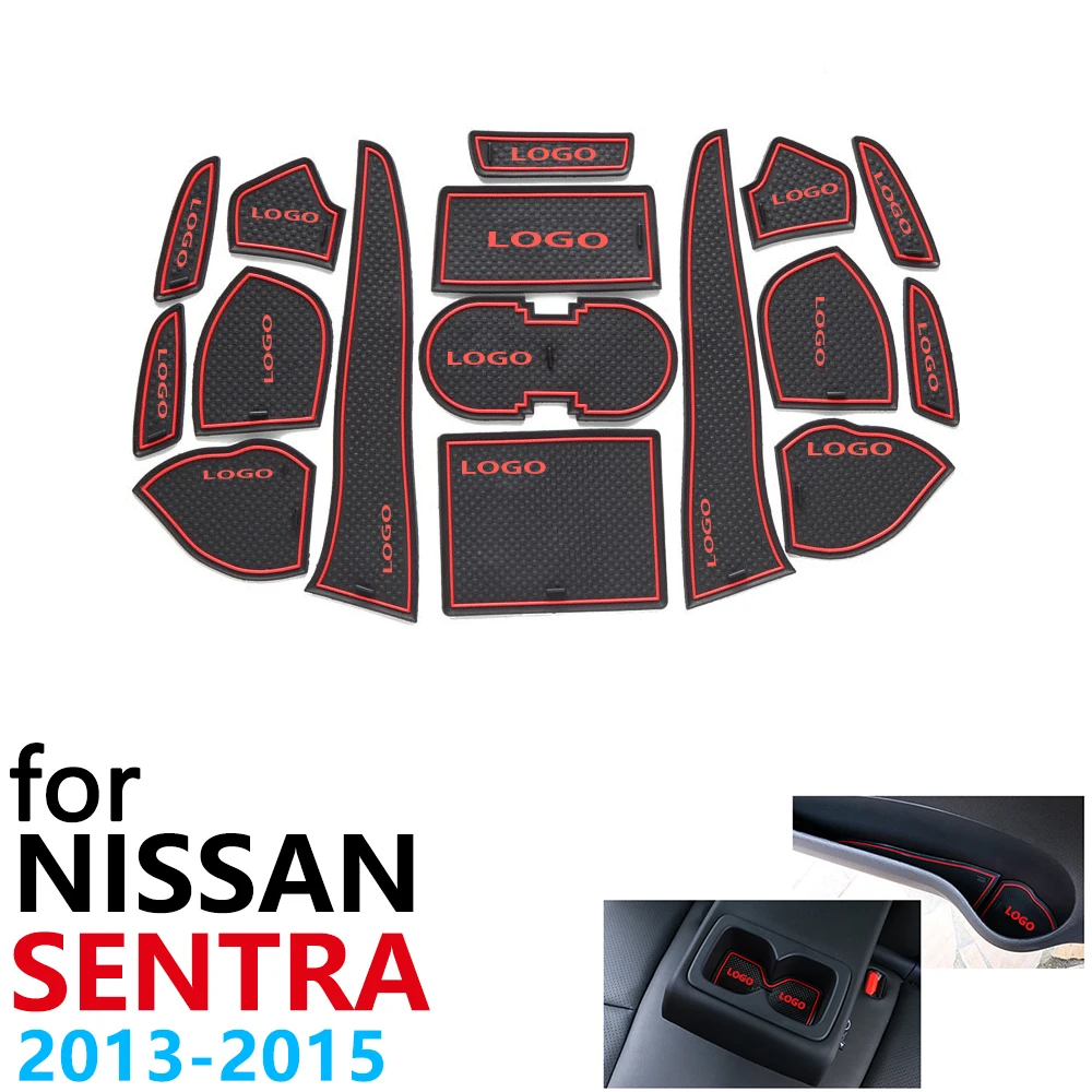 Противоскользящий резиновый коврик для подстаканника дверной паз Nissan Sentra B17 Pulsar