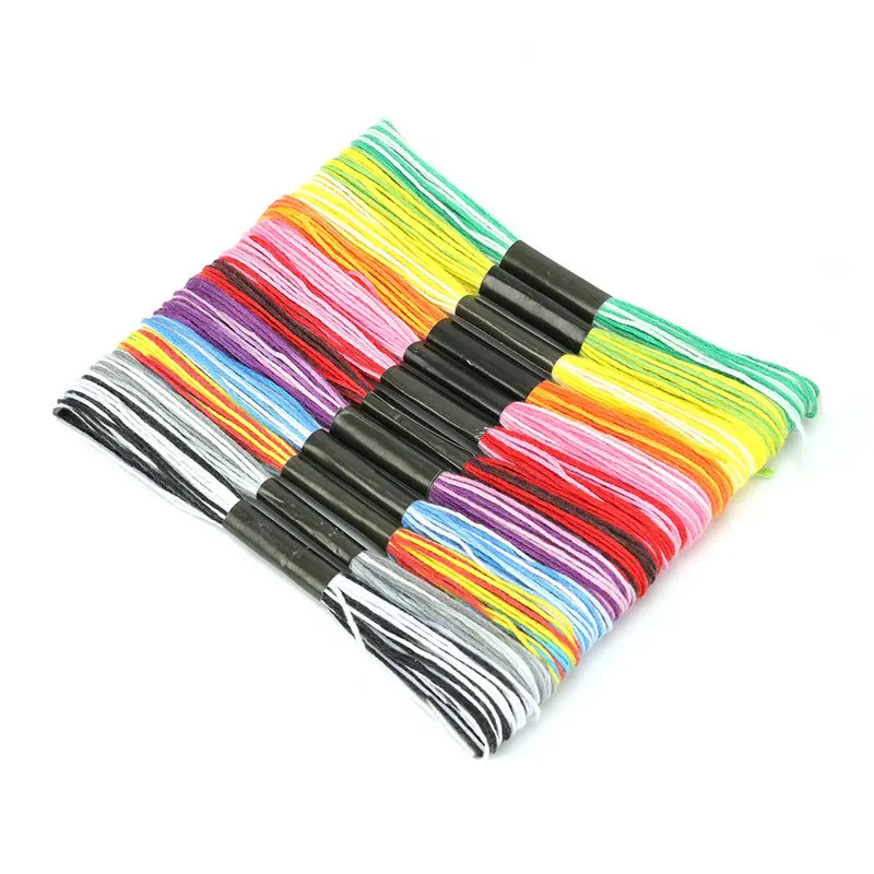 12 шт./лот нить для вышивки крестиком красящие нитки рукоделия плетение браслет