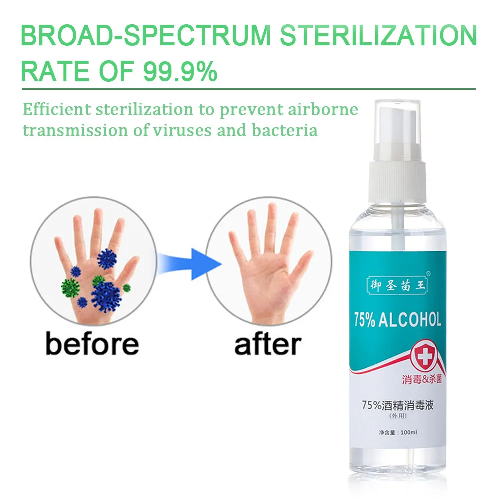 Одноразовое дезинфицирующее средство для спирта воздушный спрей 75% дезинфекция