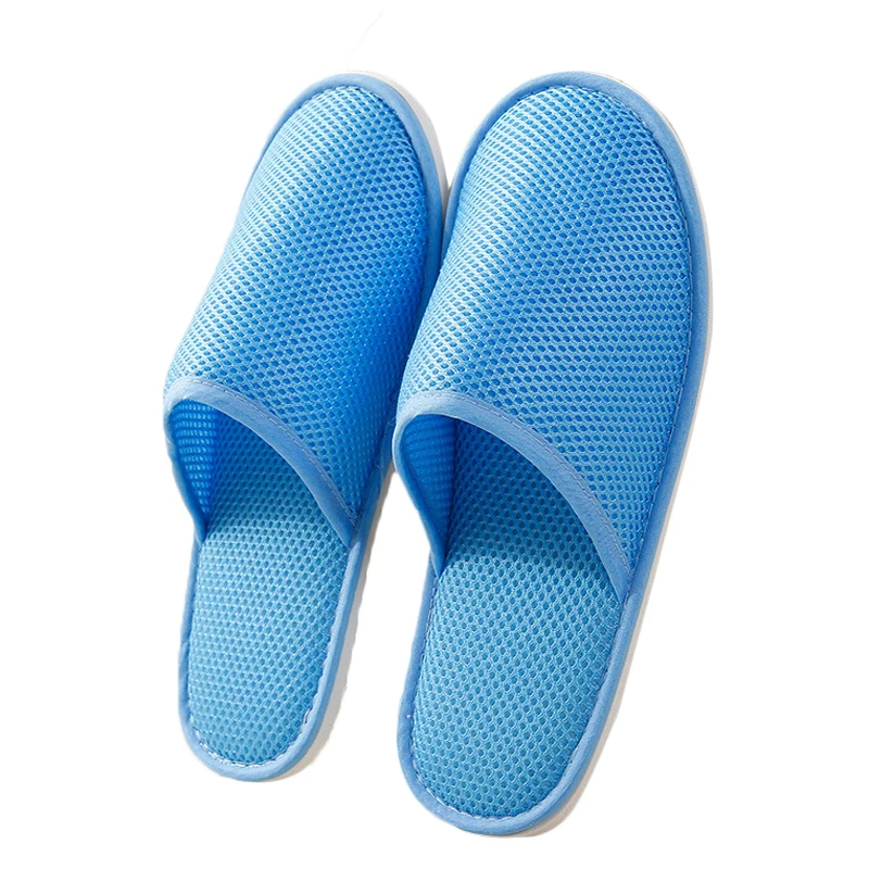 1 пара классические одноразовые домашние тапочки для гостиниц сетчатые тканевые