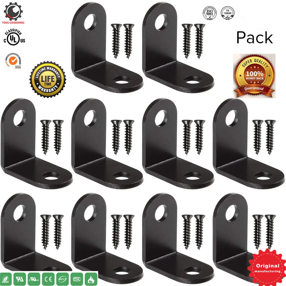 L угловые кронштейны 90 градусов из нержавеющей стали с винтами прямоугольные