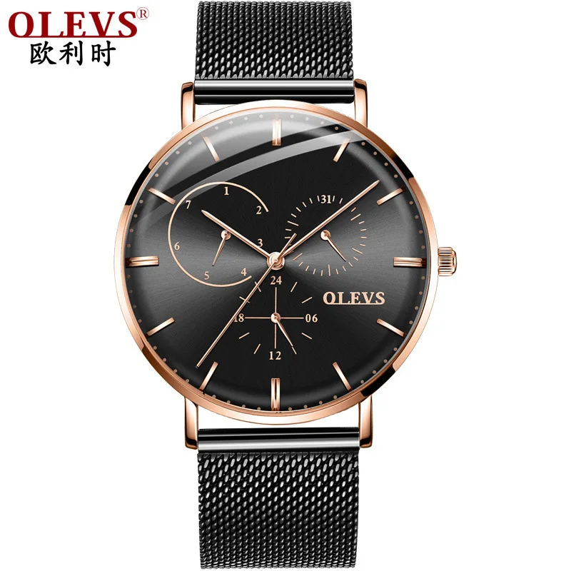 

Olevs Watch Thin Movement Waterproof Quartz Watch Mesh Belt Men's Watch Men's Watch watch women watches