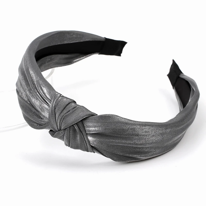 

Xugar Women Solid Color Knotted Hairbands Simple Cloth Wide Side Headbands For Girls Plastic Hair Hoops Womens Hair Accessories