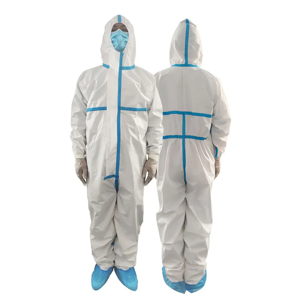 Disposable Coveralls Protective Overalls Suit Factory Hospital Laboratory Full Protection Safety Clothing | Тематическая одежда и