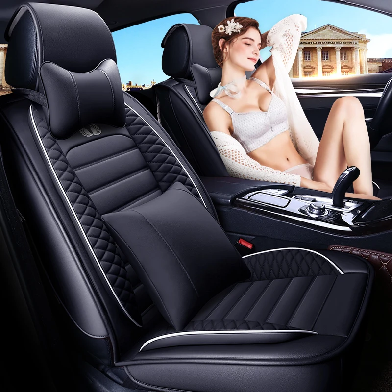 Полностью Покрытые эко кожаные чехлы для автомобильных сидений из искусственной