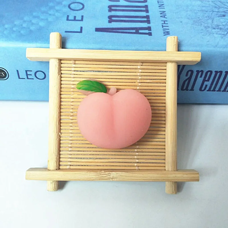 Juguetes sensoriales para ni&ntilde;os y adultos, juguete antiestr&eacute;s para reducir el estr&eacute;s, antiestr&eacute;s, forma de melocot&oacute;n rosa, 1 Uds.-3