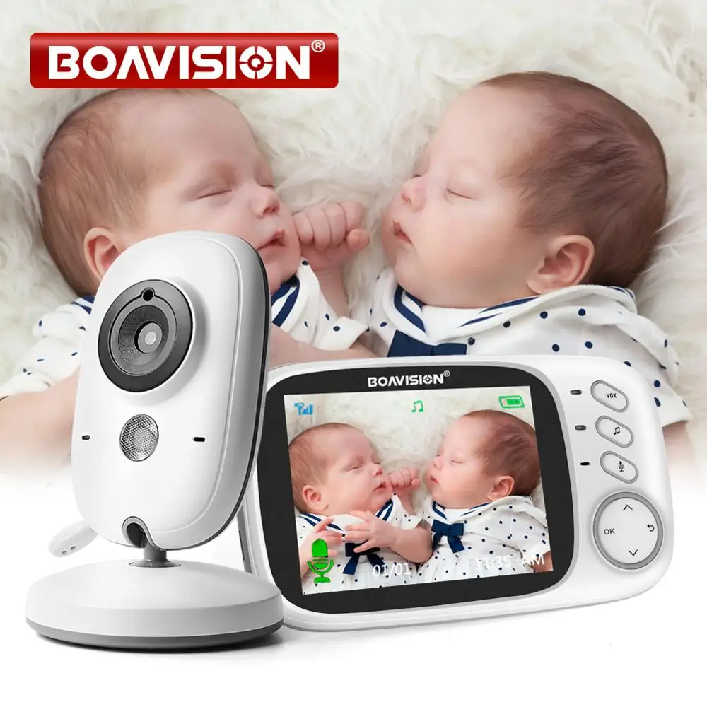  VB603 Video Baby Monitor 2.4G Wireless With 3.2 Inches LCD 2 Way Audio Talk Night Vision Surveillance Security Camera Babysitter 