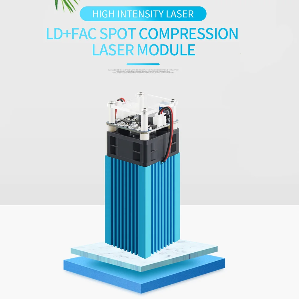 

Лазерный Модуль LD + фактор, 40 Вт, 5,5 Вт, 450 нм, Непрерывный лазер, Высокоточный гравер с фокусировочным блоком, резак для принтера по металлу