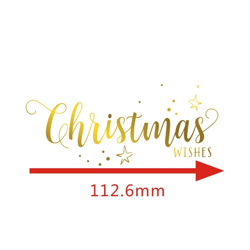 Рождественские пожелания Горячая Фольга пластина мерцание декоративные фразу