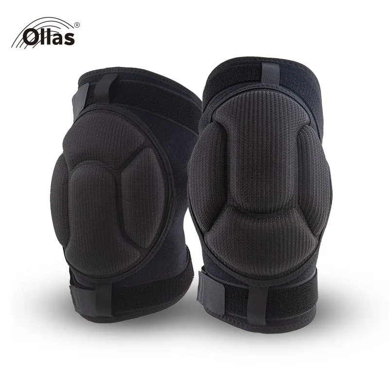 1Pair Knee Pads For Sports Adjustable Black Thicken Sponge S
