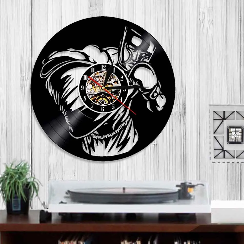 Боксерские настенные часы с виниловой пластиной боксерские декор для мальчиков