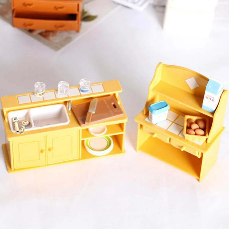 Plastic Mini Bathroom Miniatures Furnitures Kits Set For DIY DollHouse Kids Toy Decor Doll Gift for Children |