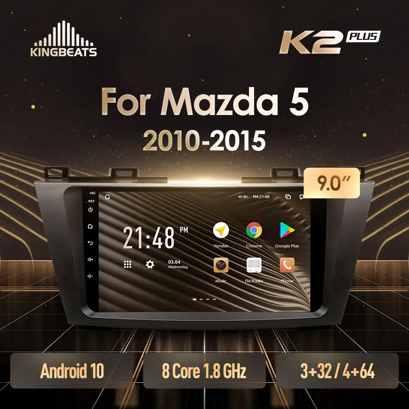 KingBeats штатное головное устройство For Mazda 5 3 CW 2010 - 2015 GPS Android 10 автомагнитола на