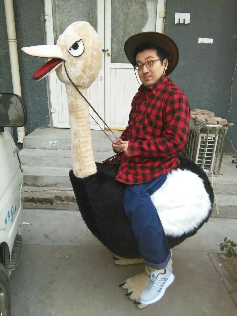 Костюм талисмана страуса Костюмы для вечеринки Нарядное платье взрослых Размер