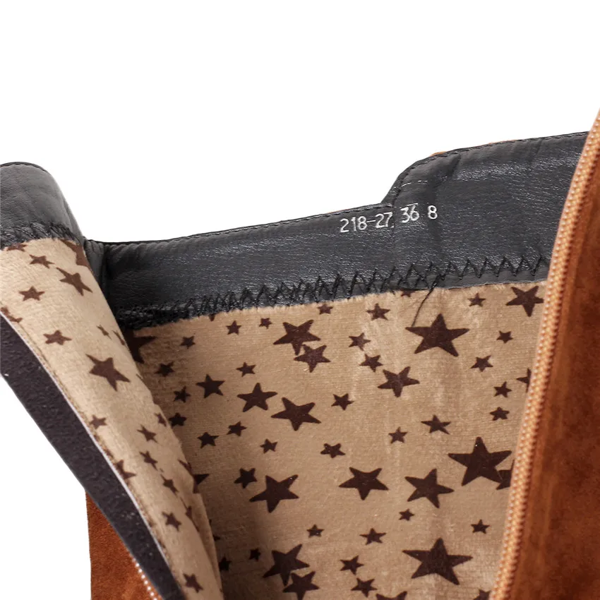 Сезон весна-осень Женские сапоги до колена Обувь на высоких каблуках женские