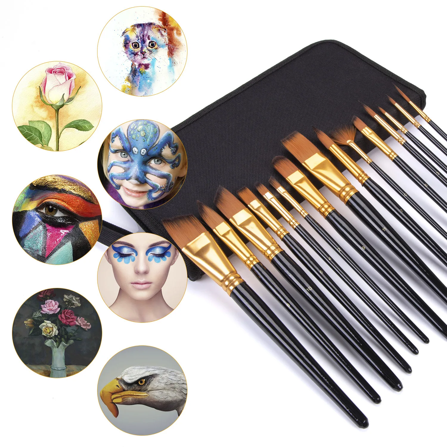 15 желтых нейлоновых волос Золотая алюминиевая трубка картина искусственная