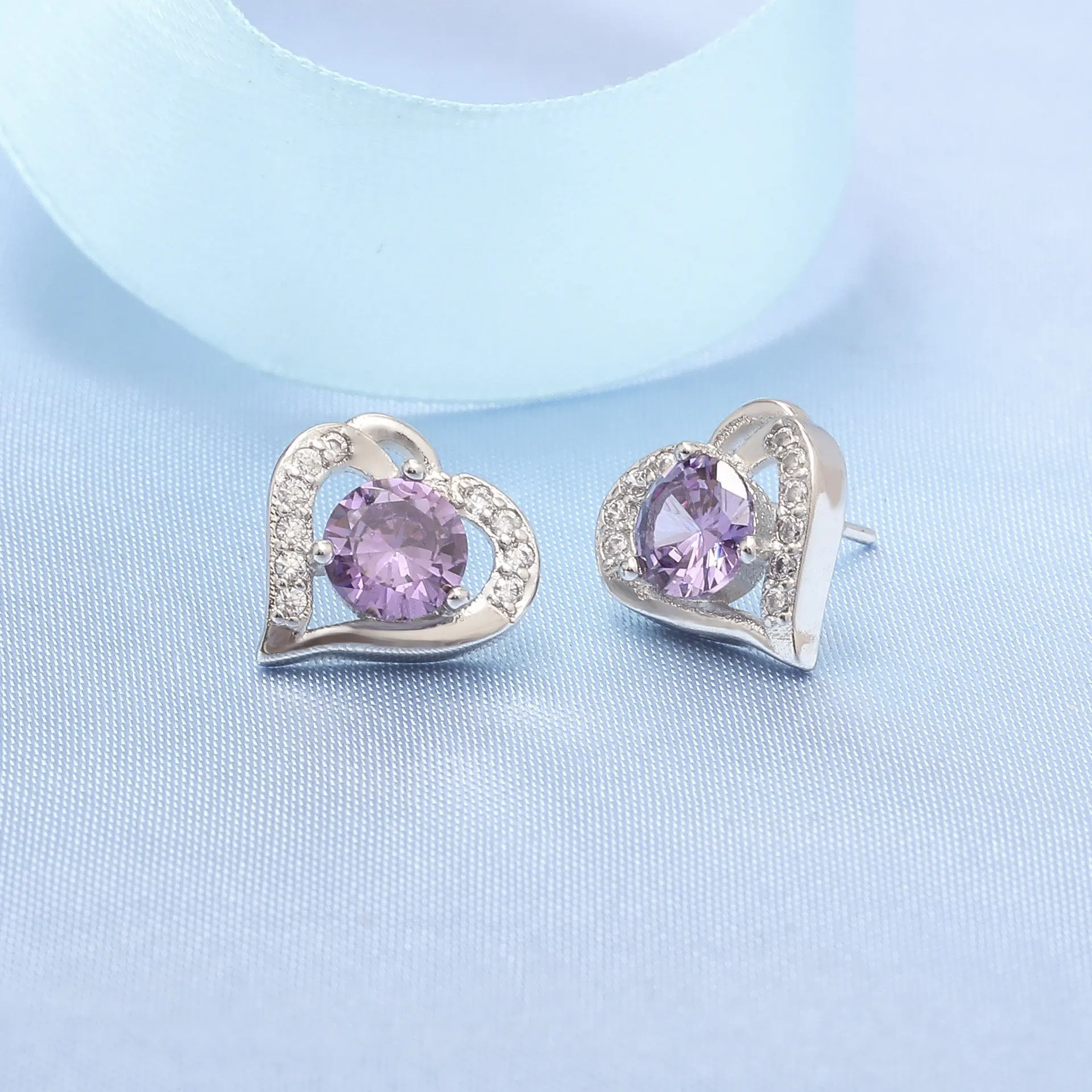 Женские серьги-гвоздики из стерлингового серебра 925 пробы модные романтические