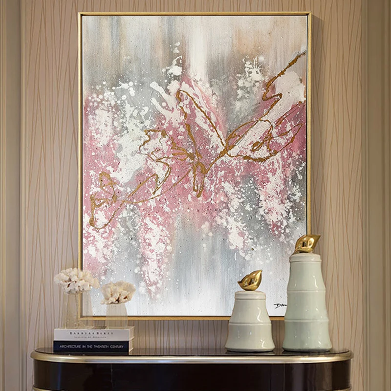 100% ручная роспись абстрактный цветок искусство Масляная живопись на холсте