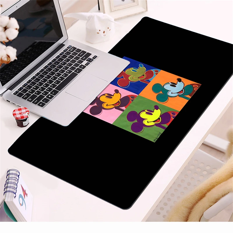 Большой коврик для мыши из натурального каучука Red Mickey 70x30 см водонепроницаемый