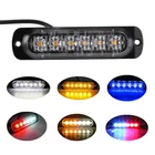 6 светодиодный, автомобильные сигнальные огни, желтый белый синий стробоскоп, аварийная мигающая лампа 12-24 В, высокие яркие огни