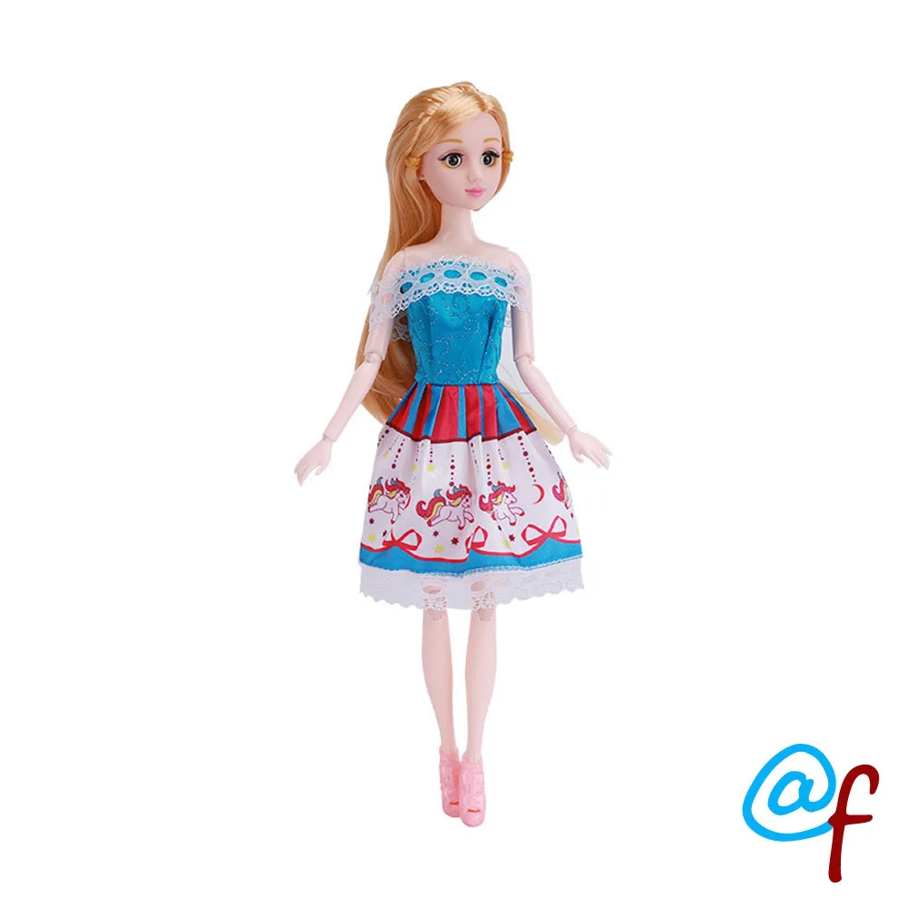 N-7 1-set Cartoon Pattern Doll Clothes Girl DIY for 1/6 OOAK Beauty Doll's Dress A Brand Head As Gift If 3sets or More