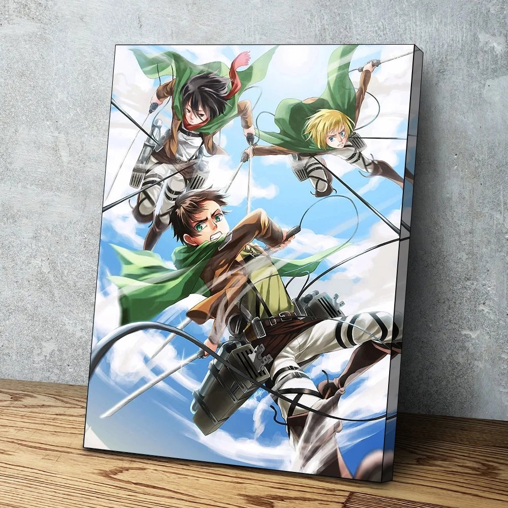 

Anime Attack On Titan Pictures Canvas HD Printed Poster Painting Home Decor Wall Art Modular Modern Living Room Bedroom Framed