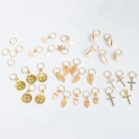 5pcspack stars ring charms hair braid dread dreadlock beads clips cuffs rings jewelry dreadlock clasps hair accessories tools