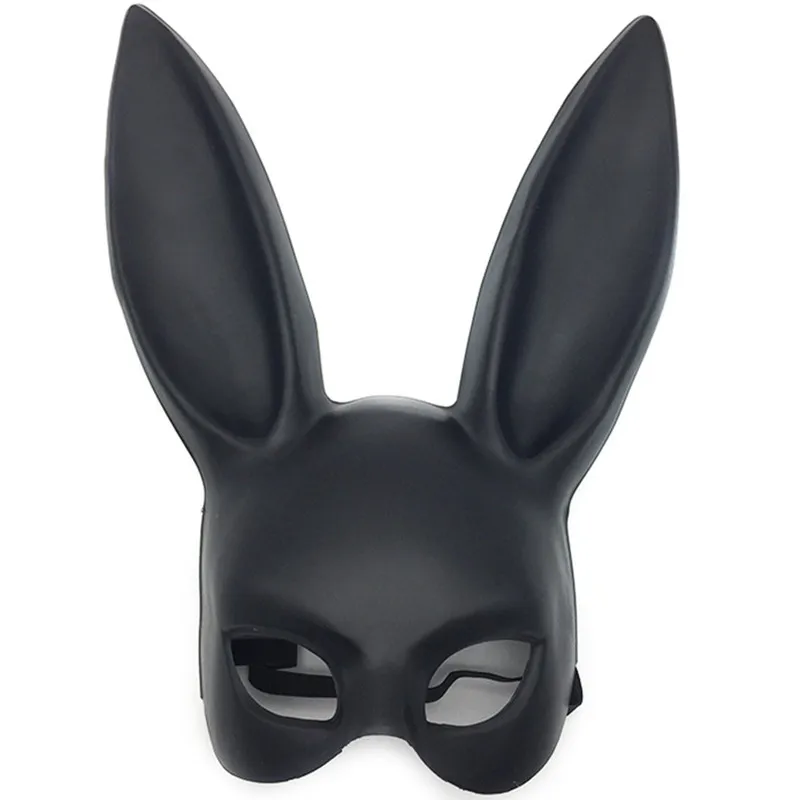 

Костюм для Хэллоуина, черная маска кролика, Женский реквизит на половину лица для взрослых на Хэллоуин, товары для косплея и представлений