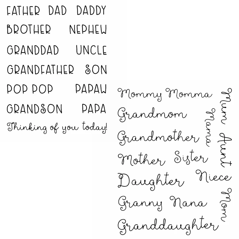 

Female&male Generation Call Transparent Clear Stamp Diy Silicone Seals Scrapbooking / Card Making