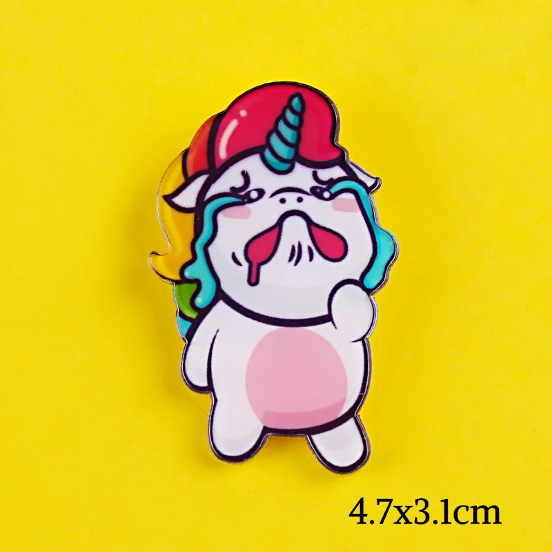 

Red Fox Holding Cake In Hand Zinc Alloy Lapel For Clothes Lovely Unicorn Pin Brooches For Backpack Cartoon Pins Gift For Friends