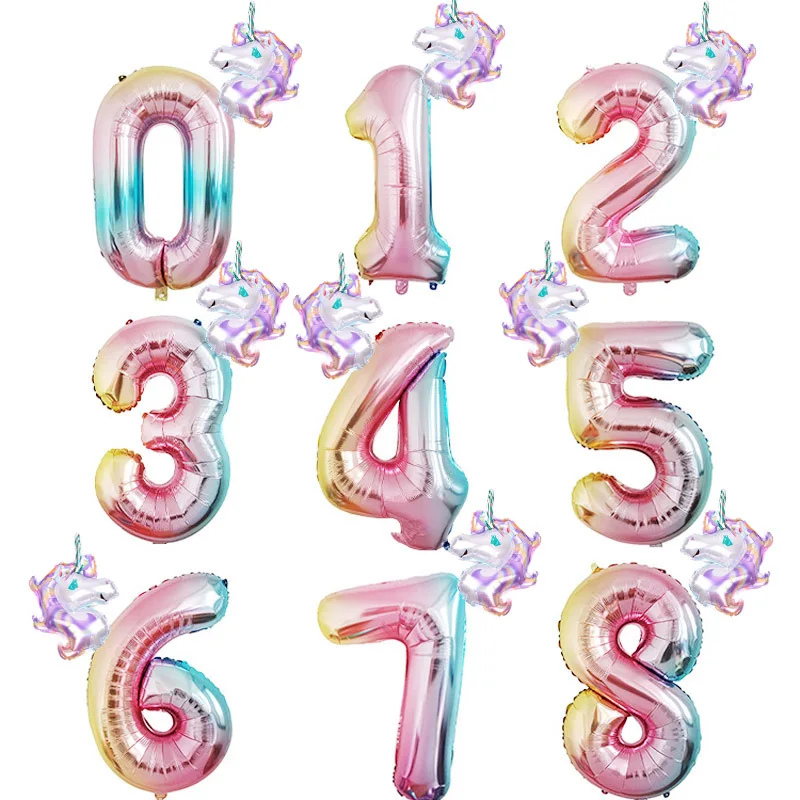 2 шт. фольгированные шары с цифрами 32 дюйма | Дом и сад